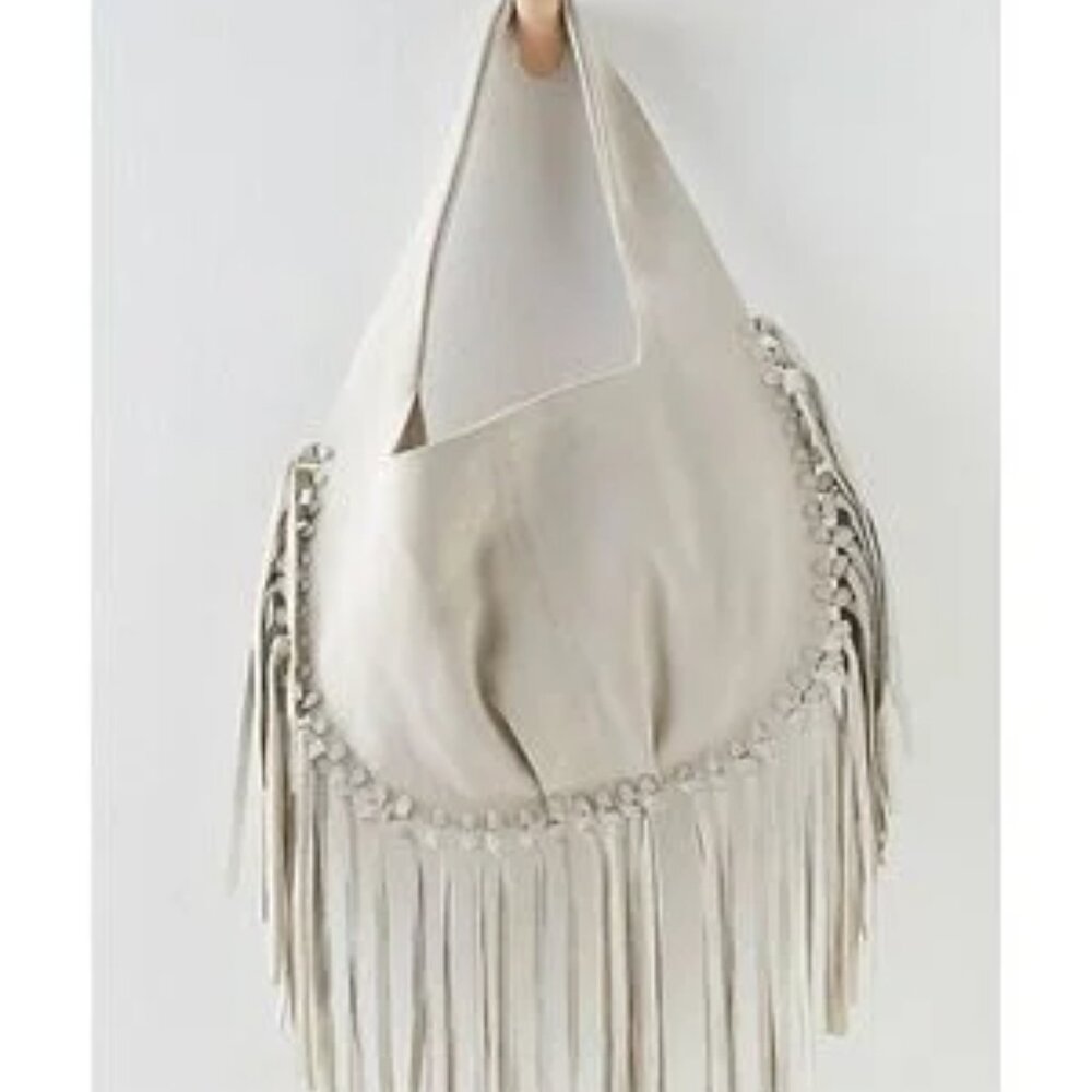 NWT Free People Riley Suede Fringe Bag Boho Bohemian Western Fringe Suede - Picture 4 of 5